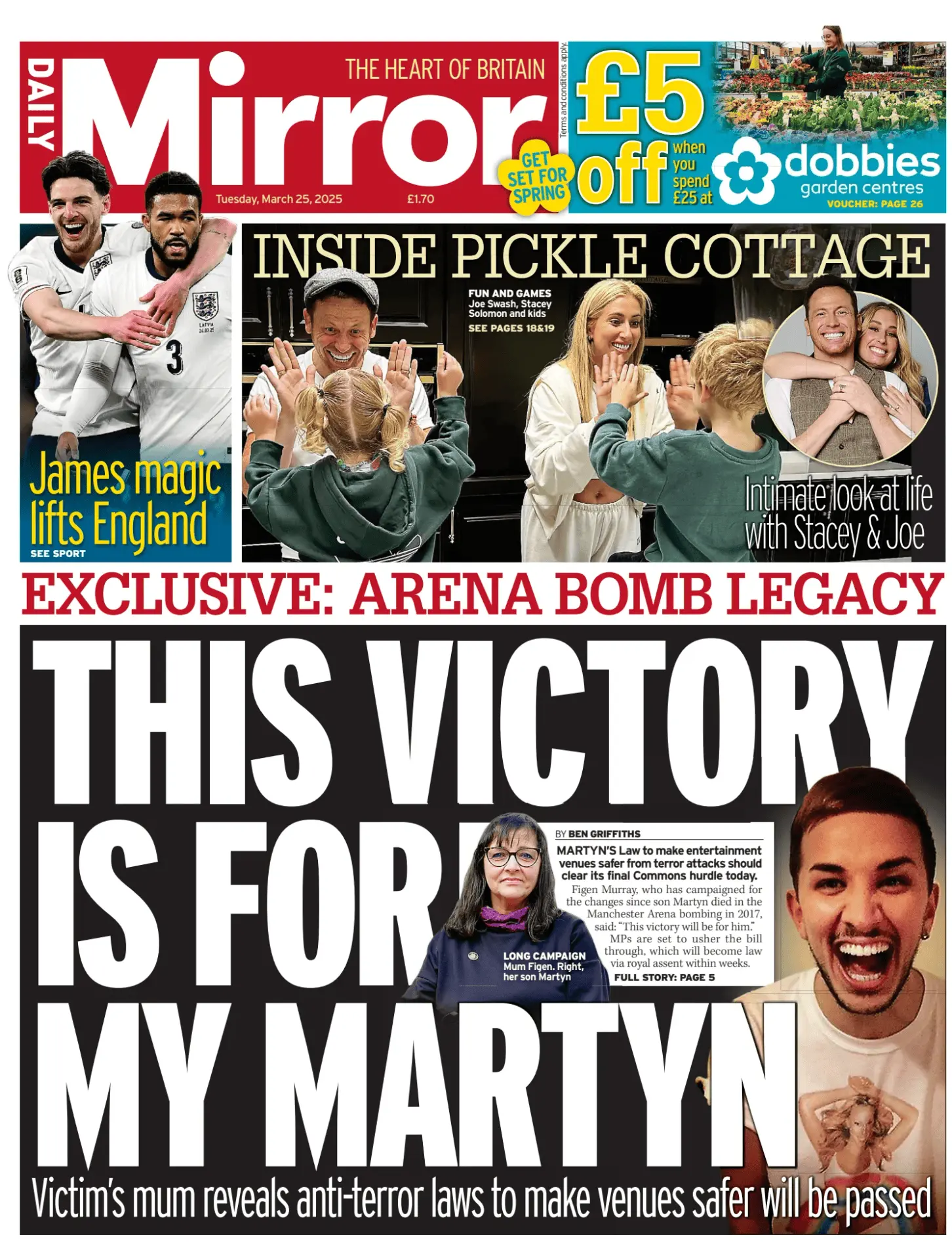 Prima-pagina-Daily Mirror-edizione-di-oggi-25-03-2025